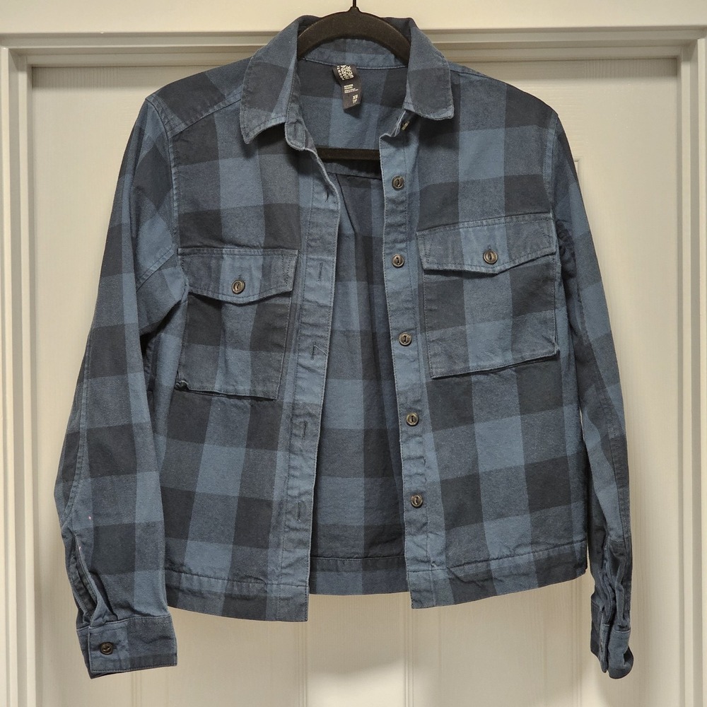 Mountain Hardware Button Front Shirt Women's XS Buffalo Plaid Flannel Cotton